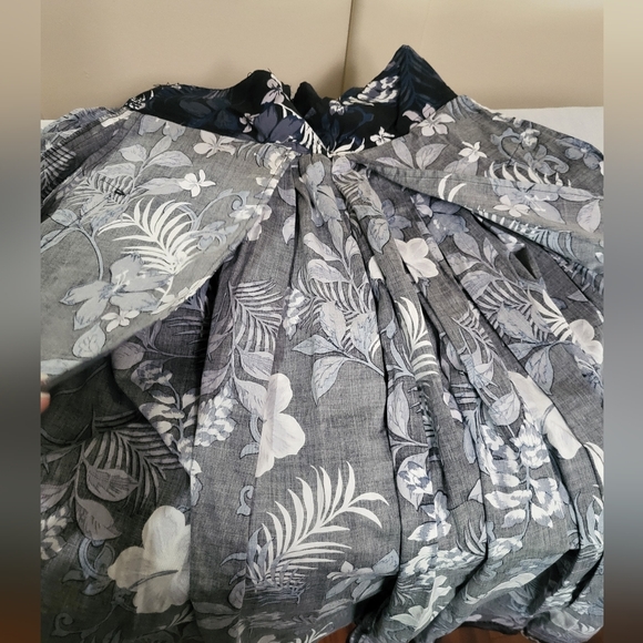 Banana Republic Blue and White A-Line Midi Skirt - Picture 11 of 16